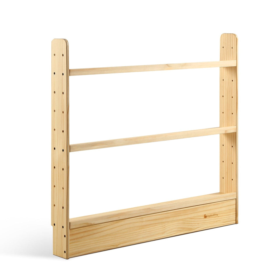 NALA 3 Tier Adjustable Solid Wood Bookshelf