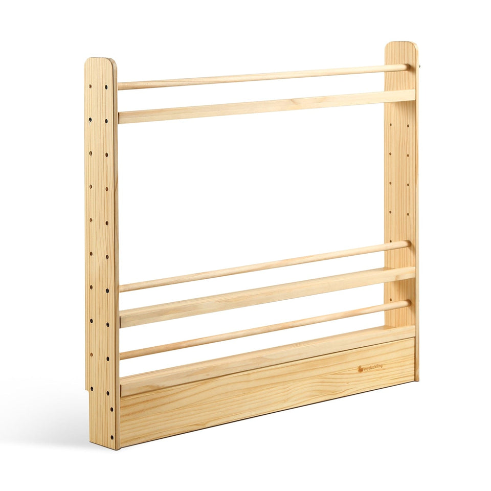 NALA 3 Tier Adjustable Solid Wood Bookshelf