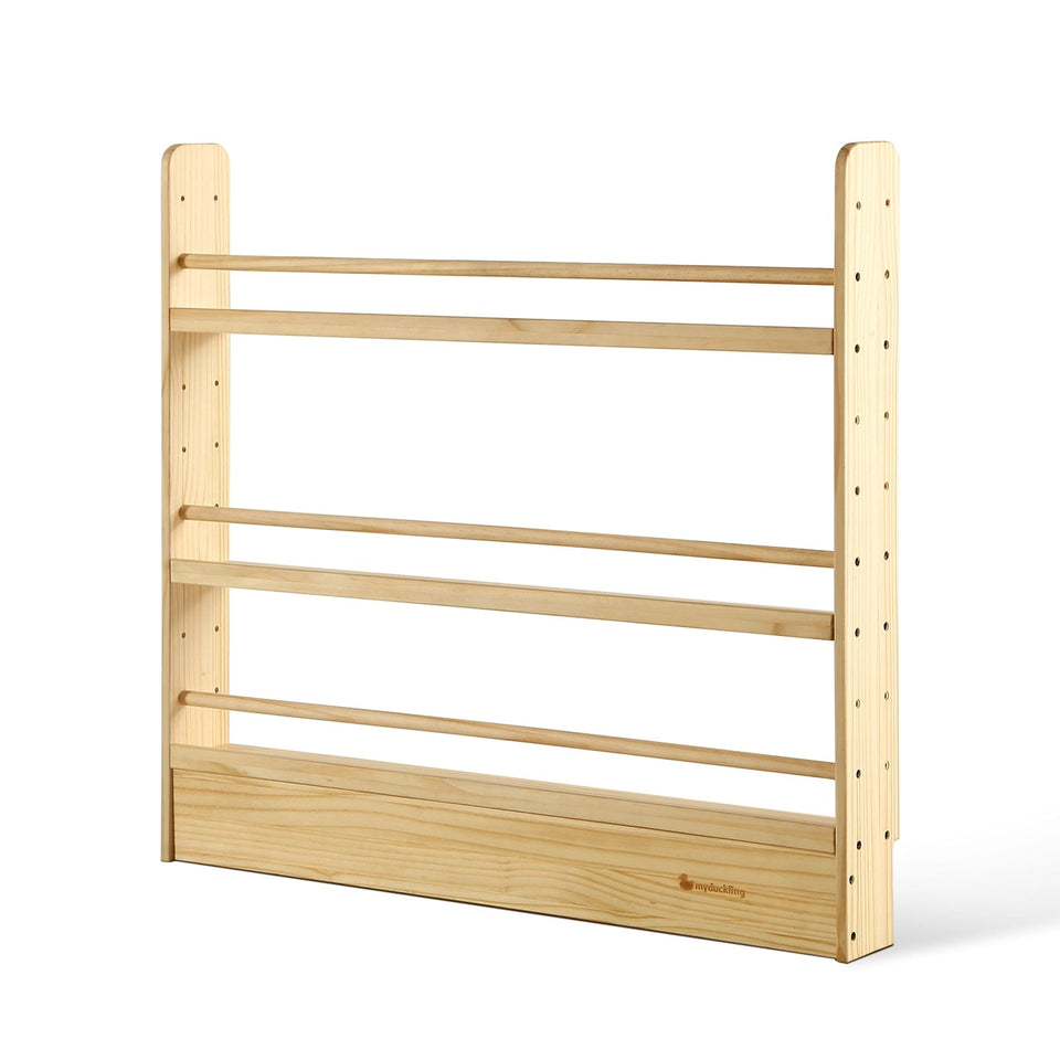 NALA 3 Tier Adjustable Solid Wood Bookshelf