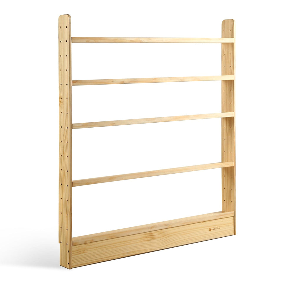 NALA 5 Tier Adjustable Solid Wood Bookshelf