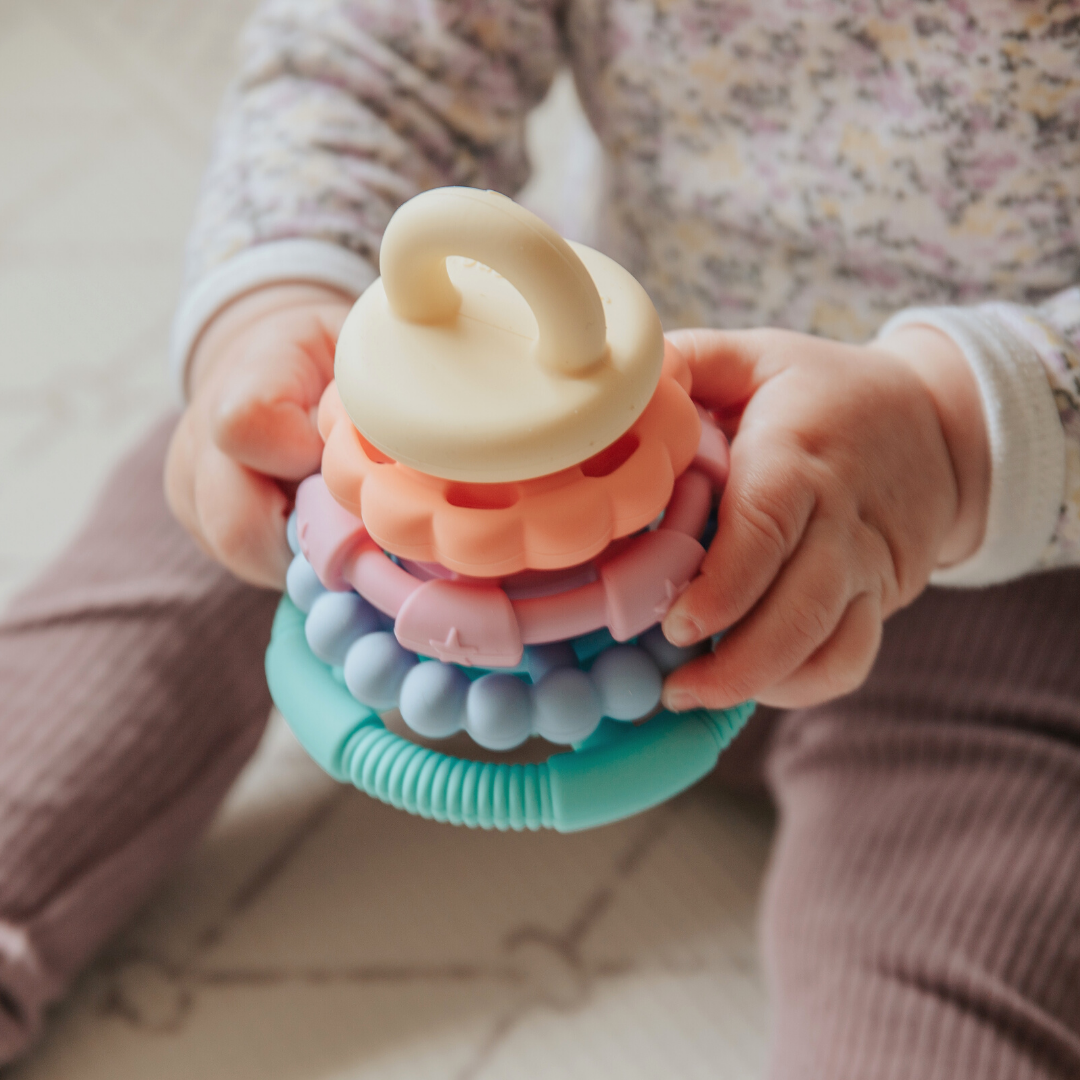 Jellystone Pastel Rainbow Stacker and Teether Toy