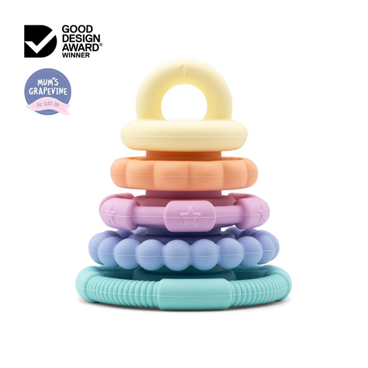 Jellystone Pastel Rainbow Stacker and Teether Toy