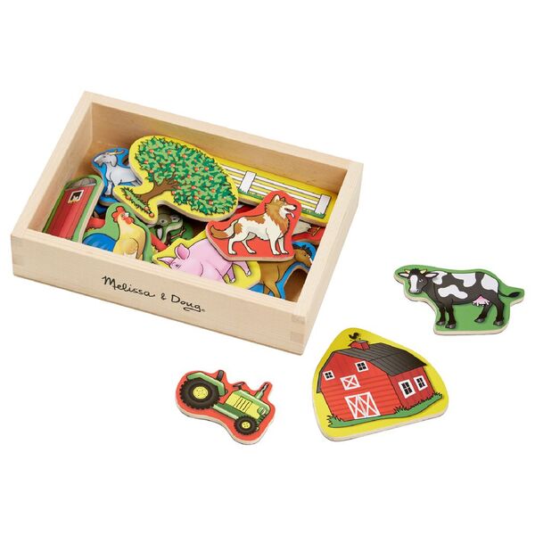 Melissa & Doug - Wooden Farm Magnets - 20pc