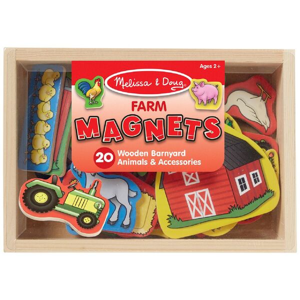 Melissa & Doug - Wooden Farm Magnets - 20pc