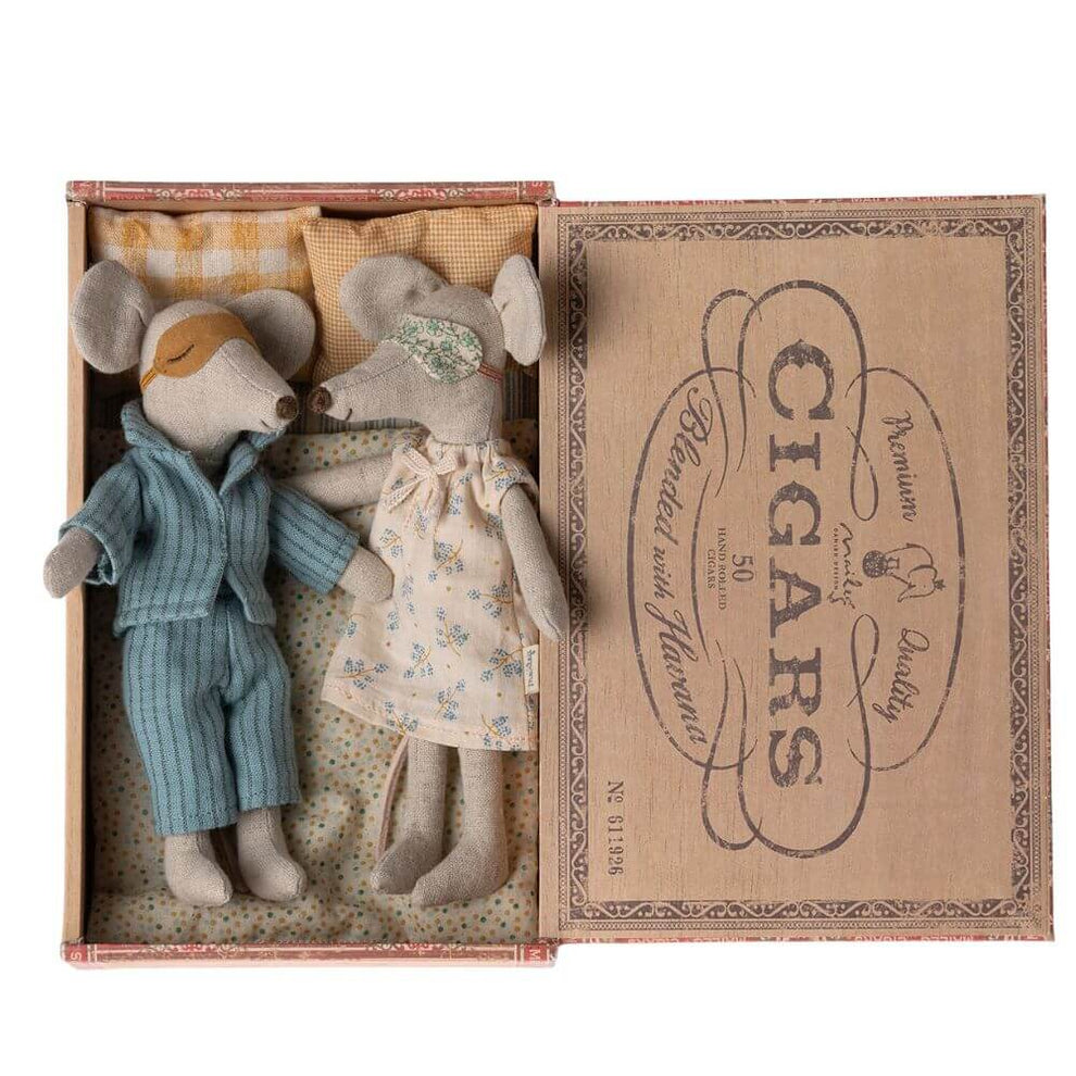 Maileg Mum And Dad Mice in Box