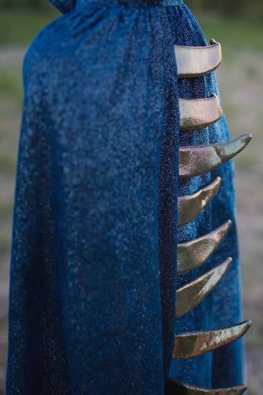 Book Week Teal & Gold Starry Night Dragon Cape - Size 5-6