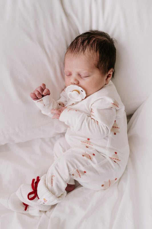 Little & Fern Baby Zip Romper | My First Christmas (NO FRILL)