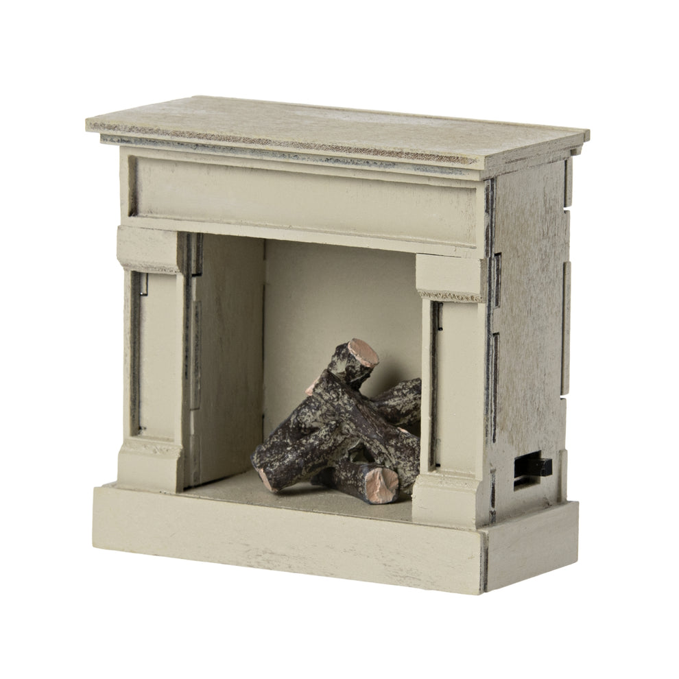 Maileg Miniature Fireplace Off White