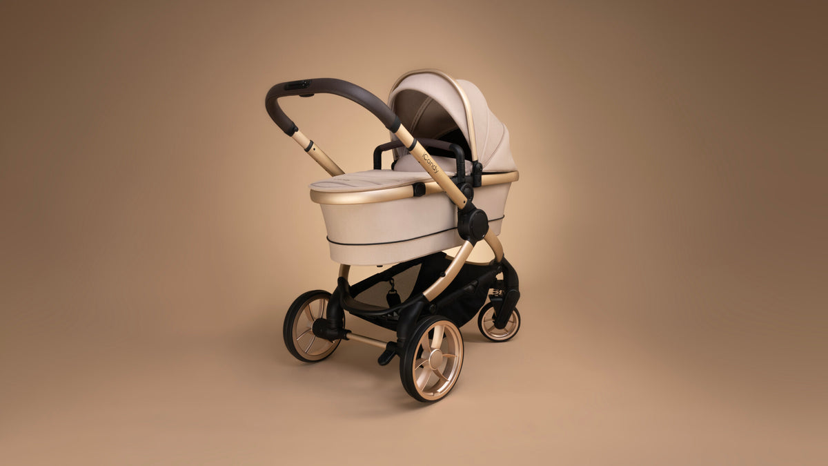 iCandy Peach 7 Pram - Biscotti + FREE Zazu Pram Rocker