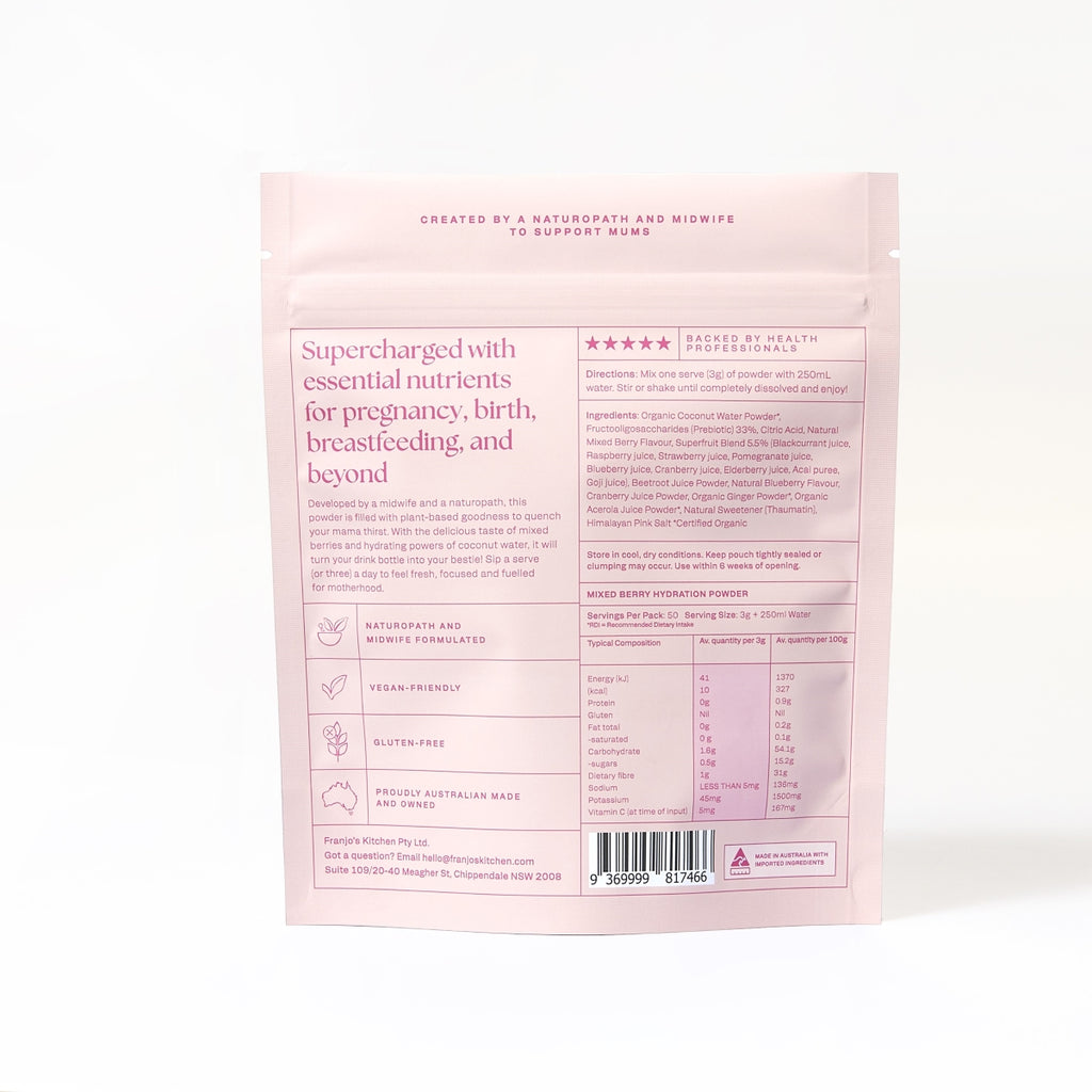 Franjos Kitchen Motherhood Hydration Powder - Mixed Berry