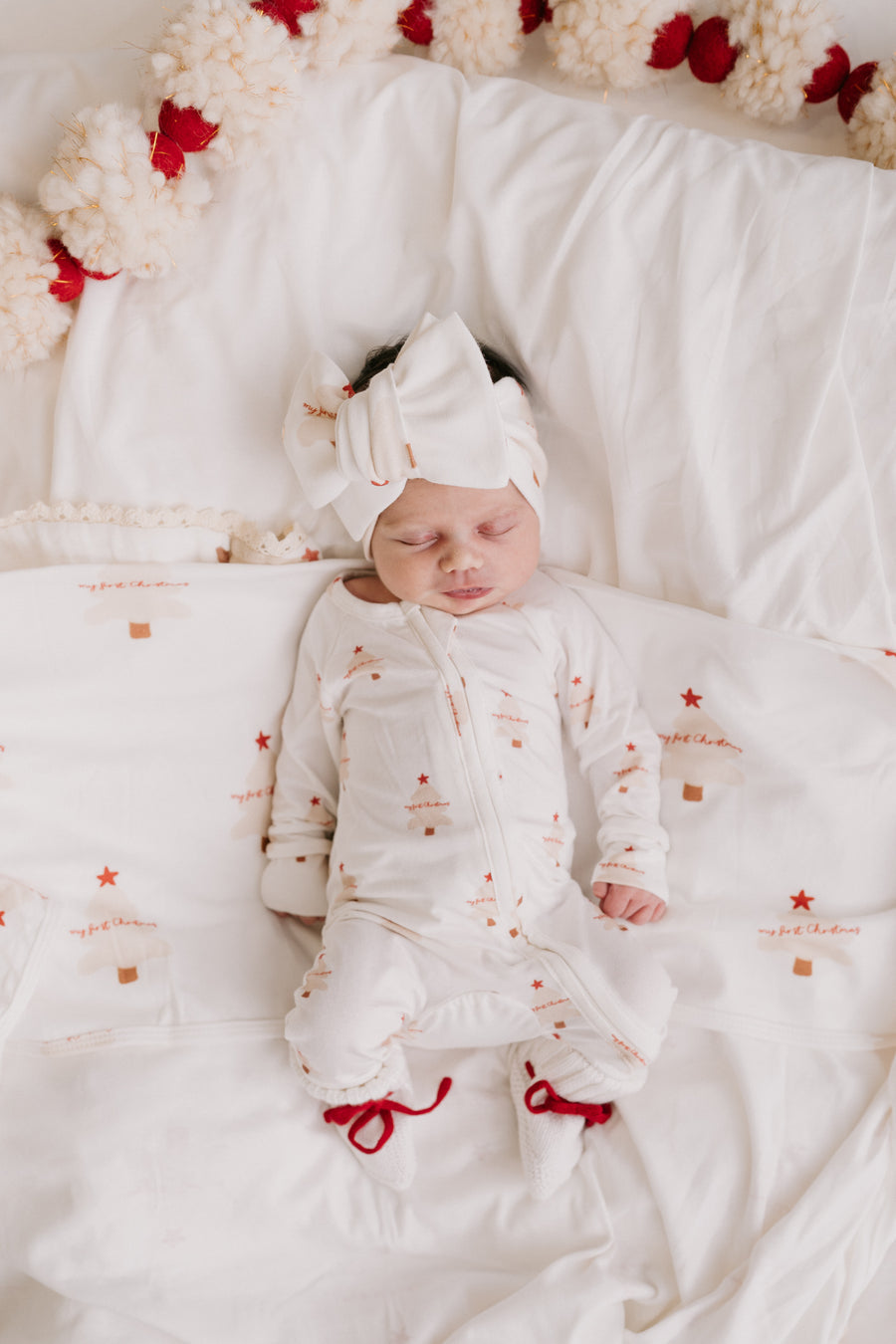 Little & Fern Baby Zip Romper | My First Christmas (NO FRILL)