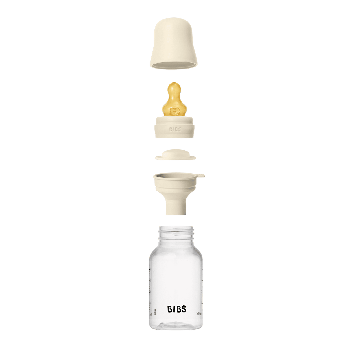 Bibs Baby Bottle Complete Set 150ml Latex - Ivory