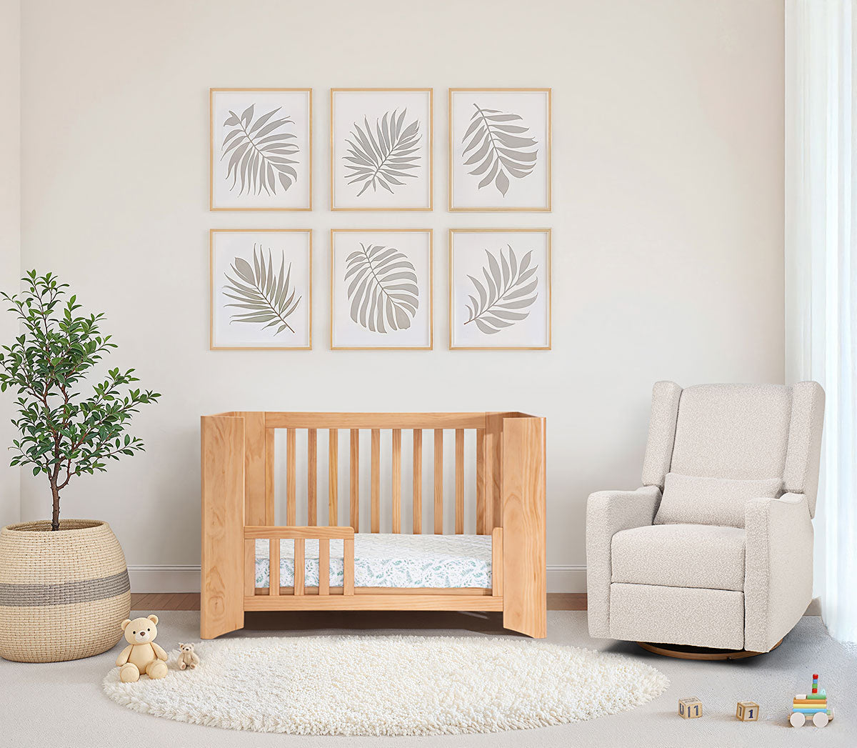 COCOON Evolve 4 in 1 Sandstone Convertible Cot Including The Australian Made Mattress Set & Toddler Bed Conversion Kit