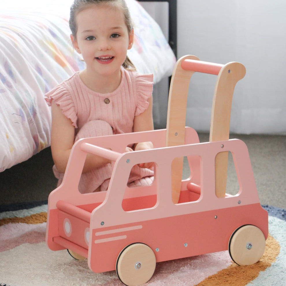 Moover School Bus Wooden Walker