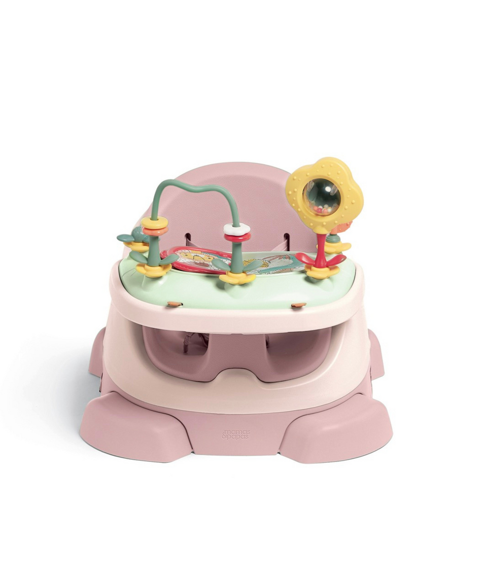 Mamas & Papas Bug 3-in-1 Floor & Booster Seat with Activity Tray - Blossom