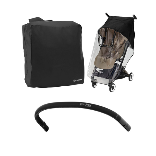 Cybex Coya Accessory Bundle - Stroller Storage Backpack, Raincover & Bumper