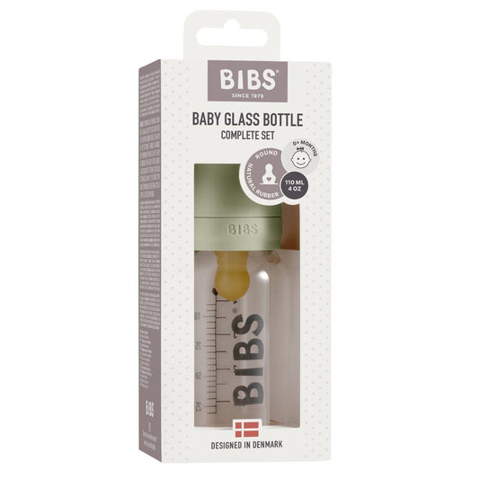 Bibs 110ml Glass Bottle Set - Sage