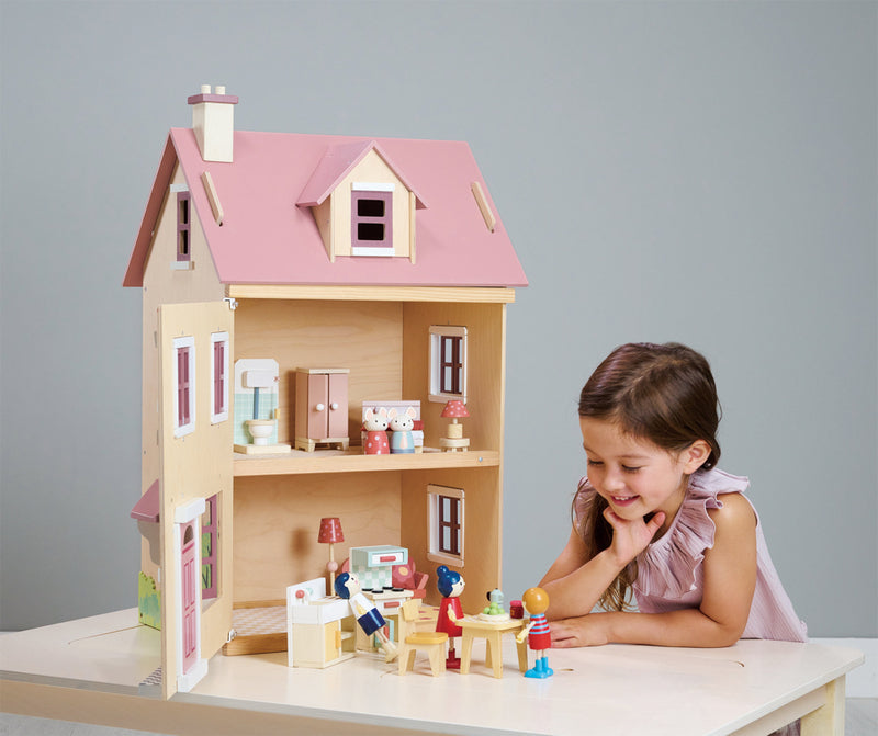 Tender Leaf Foxtail Villa Doll House With Furniture - Redsigned