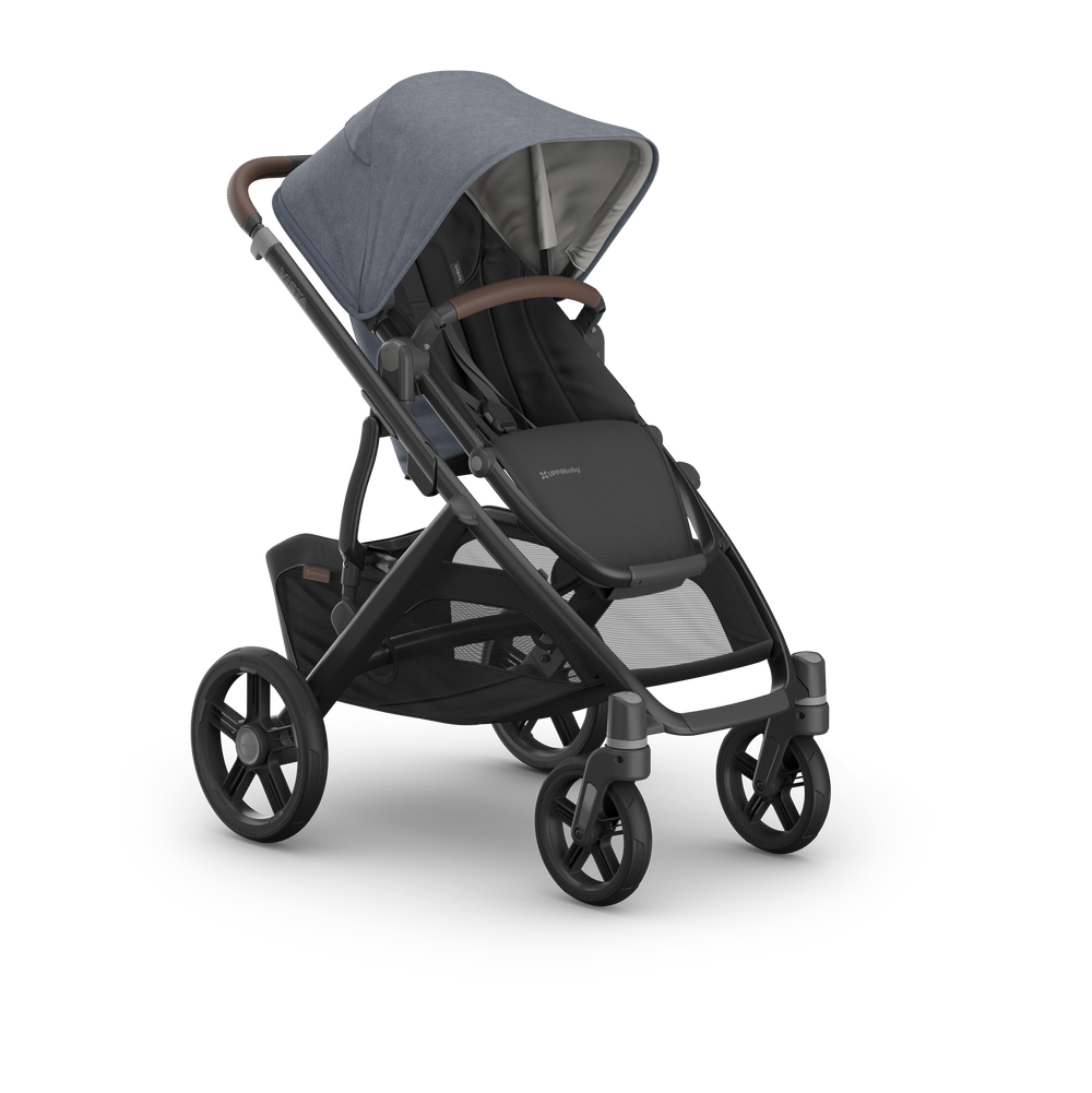UPPAbaby Vista V3 Pram With Bassinet - Julian (Dusty Blue Melange) + FREE Upper Adaptors