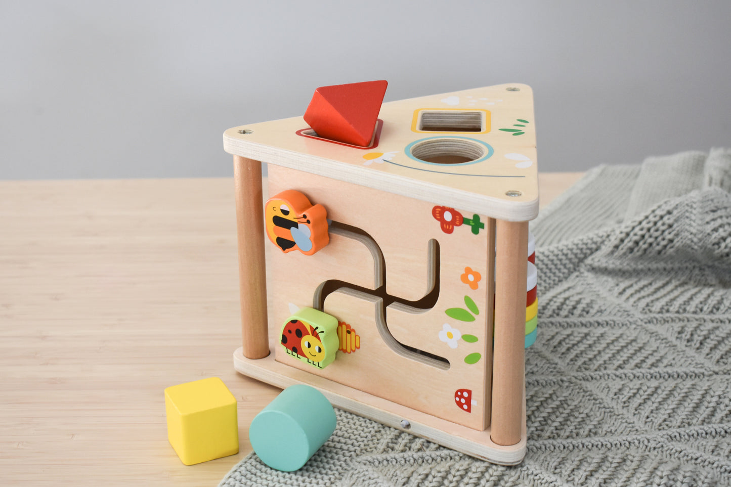 WOODEN ACTIVITY TRIANGLE TOY
