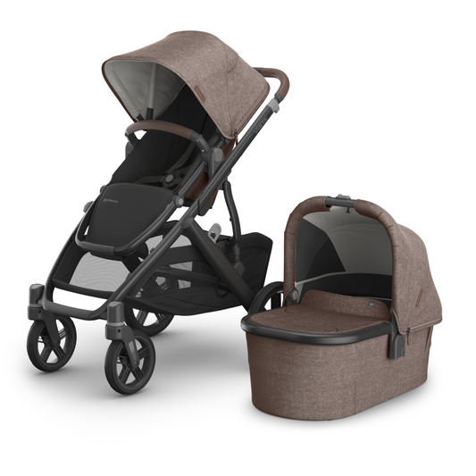 UPPAbaby Vista V3 Pram With Bassinet - Owen (Mocha Melange) + FREE Upper Adaptors