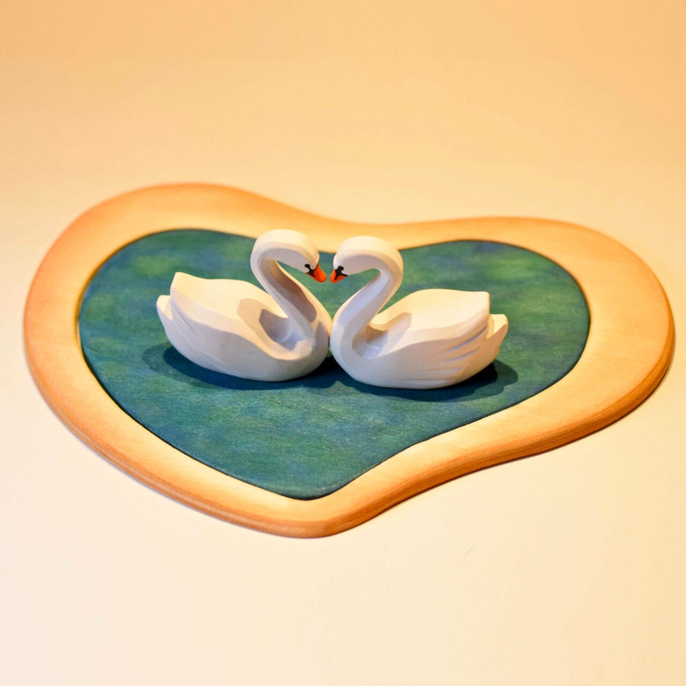 Bumbu Toys Romania Wooden Swans & Heart Lake - Set of 3