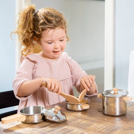 New Classic Toys Metal Pan Cookin Playset