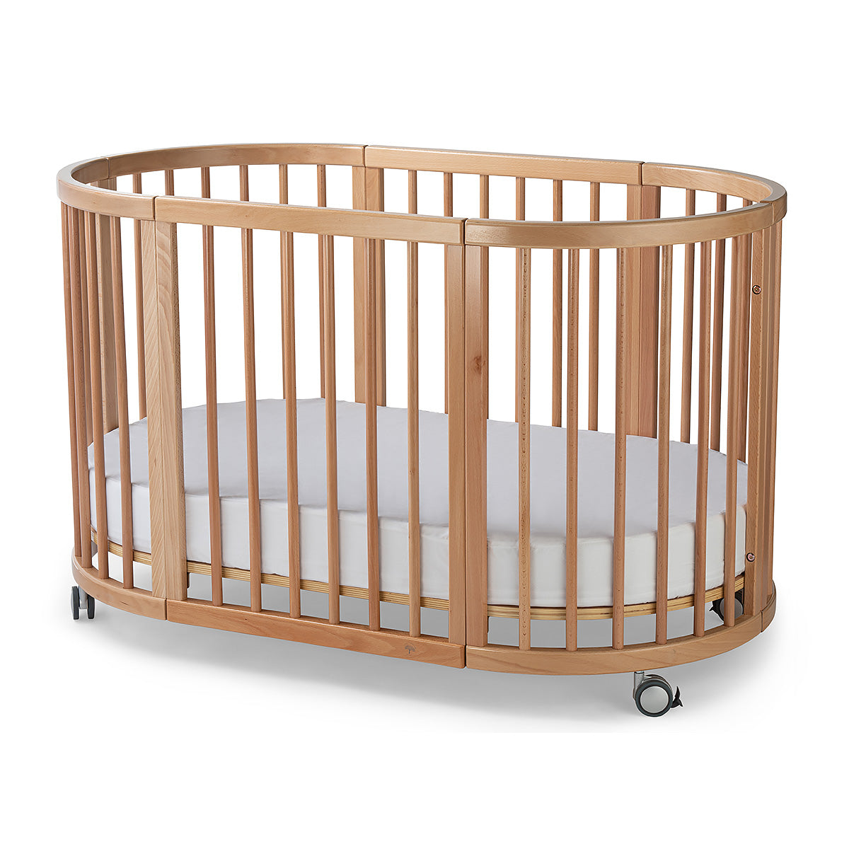 Lolli Furniture Sprout 4 in 1 - Natural Beech Wood - Including Australian Made Mattress Set