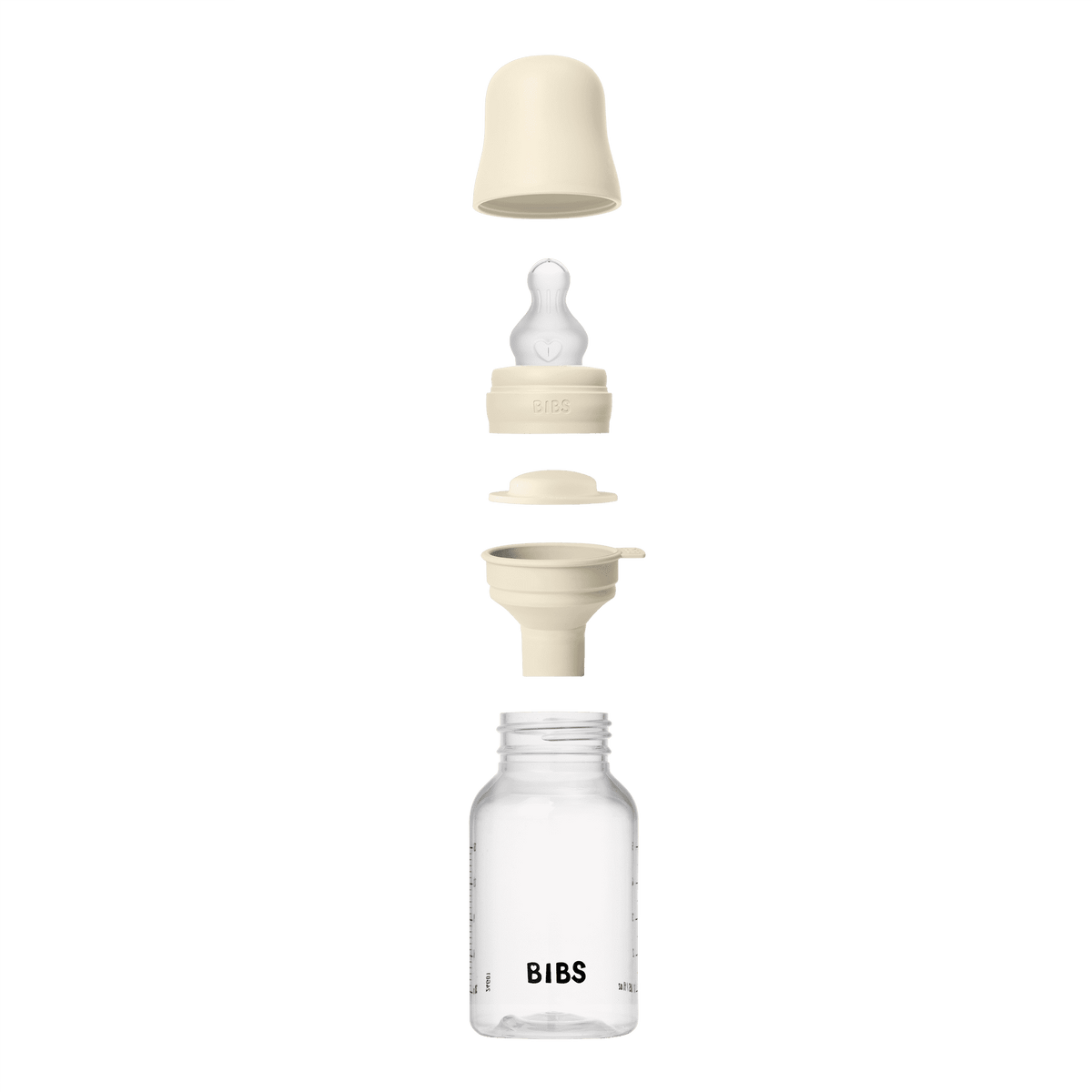 Bibs Baby Bottle Complete Set 150ml Silicone - Ivory