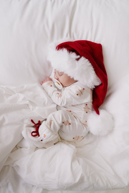 Little & Fern Knit Santa Hat | Rudolph Red