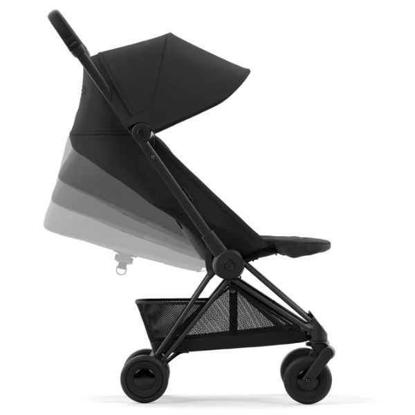 Cybex Coya Stroller - Matt Black & Sepia Black - Compact For Travel