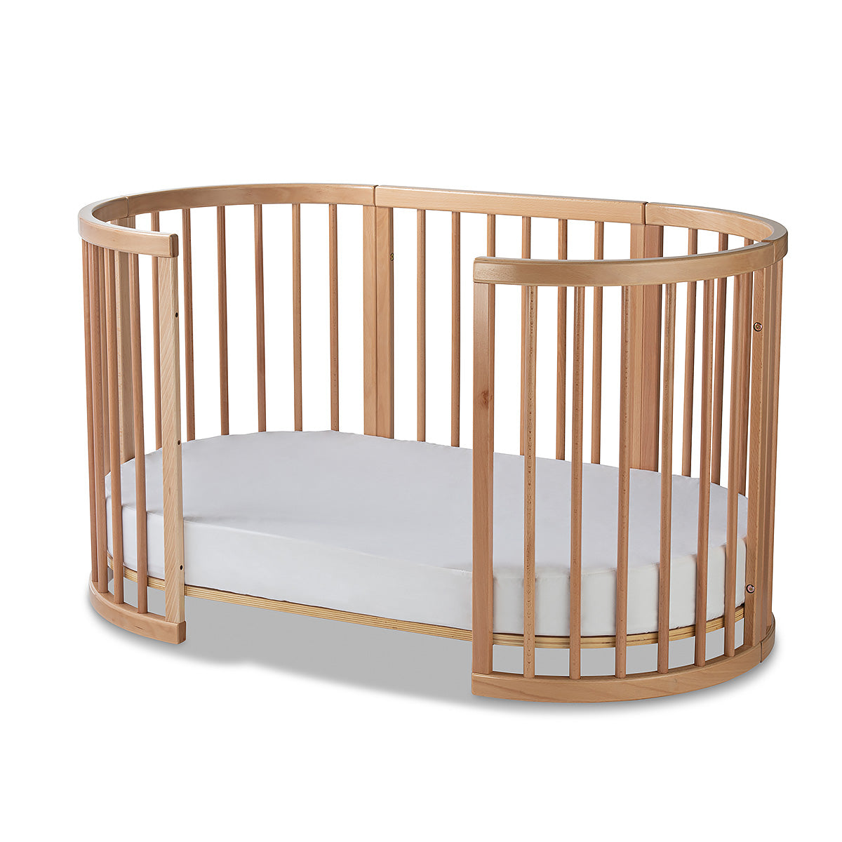 Lolli Furniture Sprout 4 in 1 - Natural Beech Wood - Including Australian Made Mattress Set