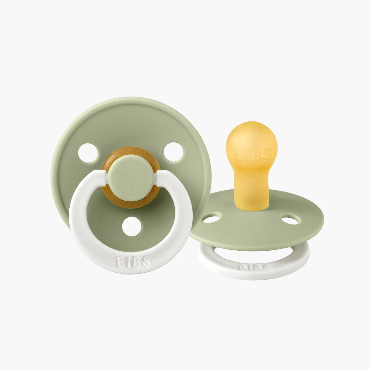 Bibs GLOW Round Colour Pacifier - Sage