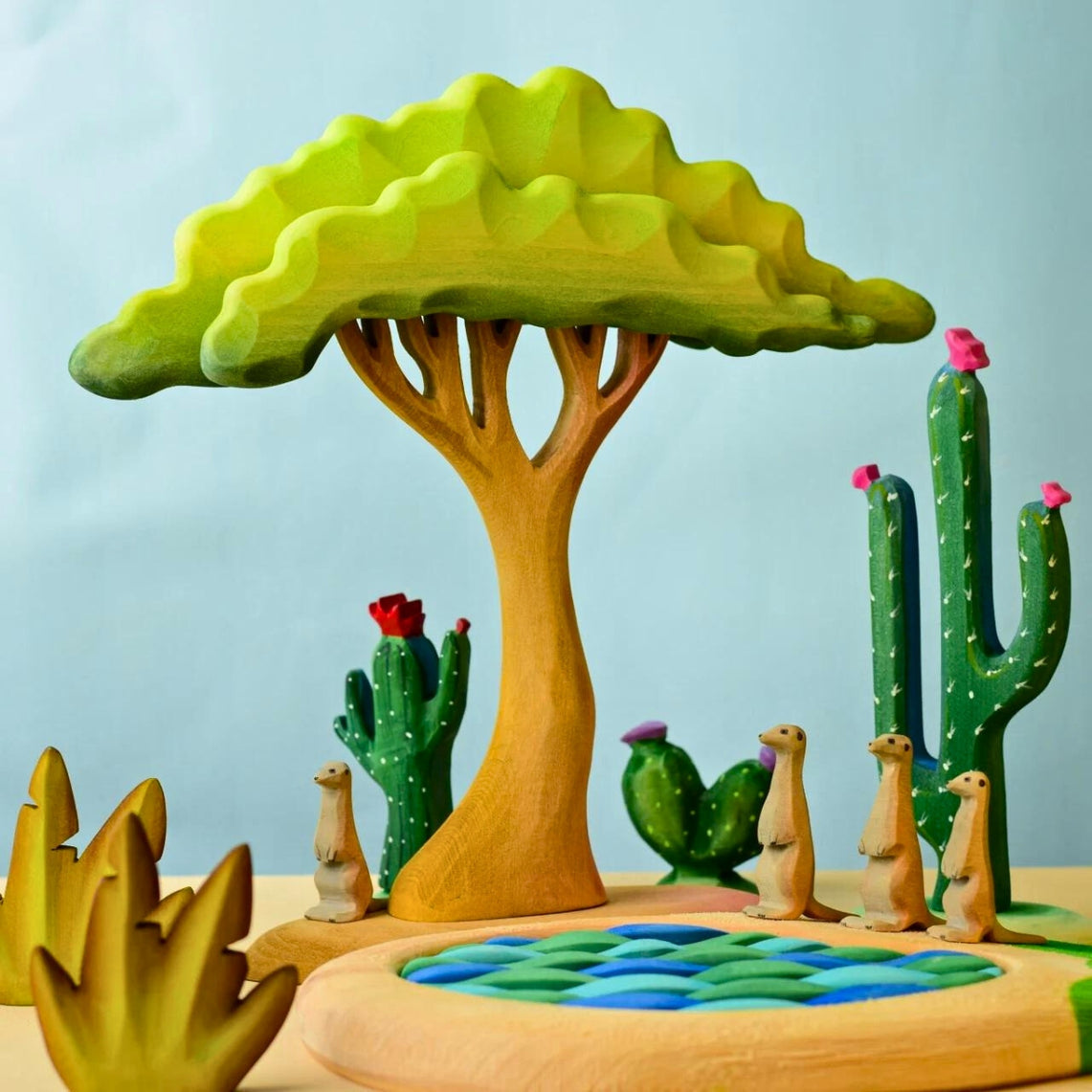 Bumbu Toys Romania Large Wooden Tree - Acacia