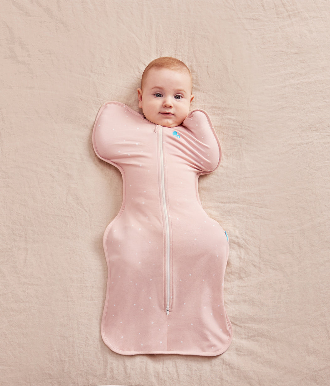 Love 2 Dream SWADDLE UP 1.0T STRETCH COTTON TWINKLE - POWDER PINK