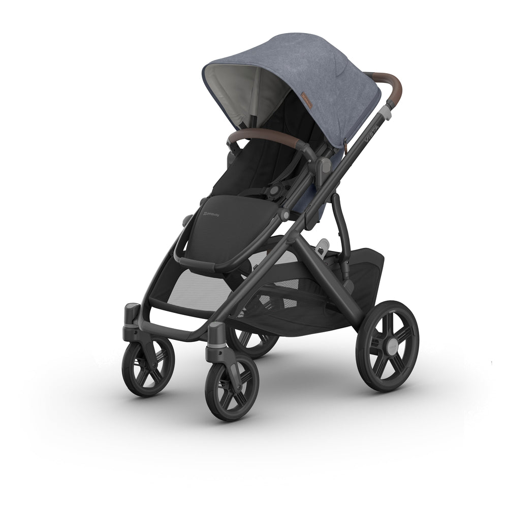 UPPAbaby Vista V3 Pram With Bassinet - Julian (Dusty Blue Melange) + FREE Upper Adaptors