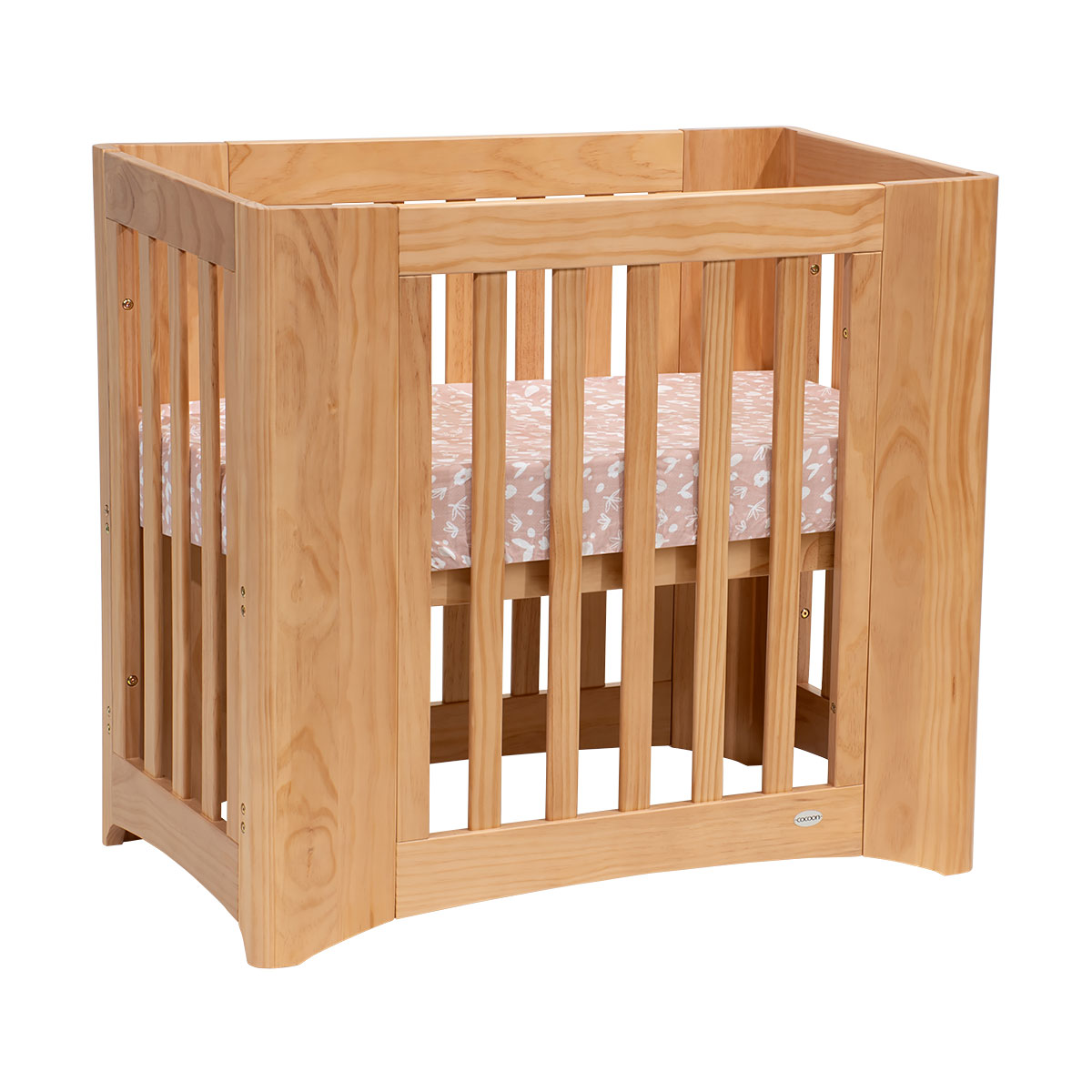 COCOON Evolve 4 in 1 Sandstone Convertible Cot Including The Australian Made Mattress Set & Toddler Bed Conversion Kit