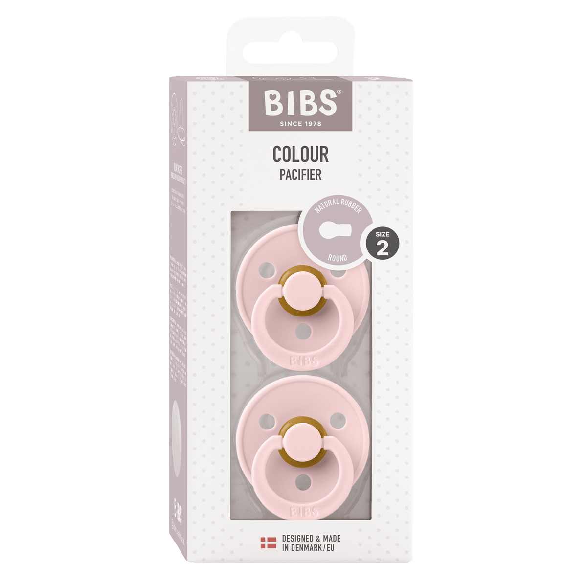 Bibs Blossom Round, Latex Pacifiers (2pk)
