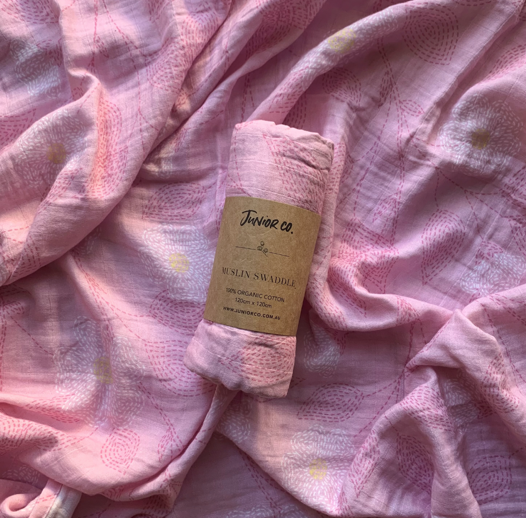 Junior Co Muslin Swaddle Wrap - Lush