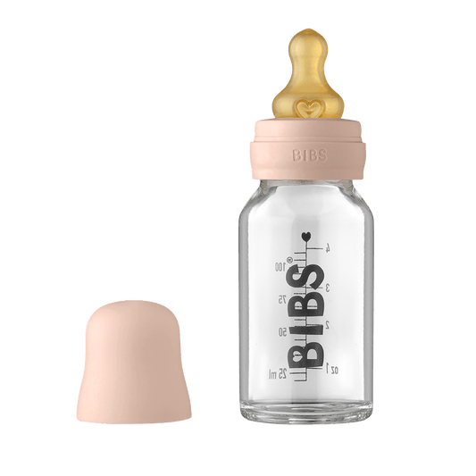 Bibs Baby Glass Bottle Complete Set 110ml - Blush