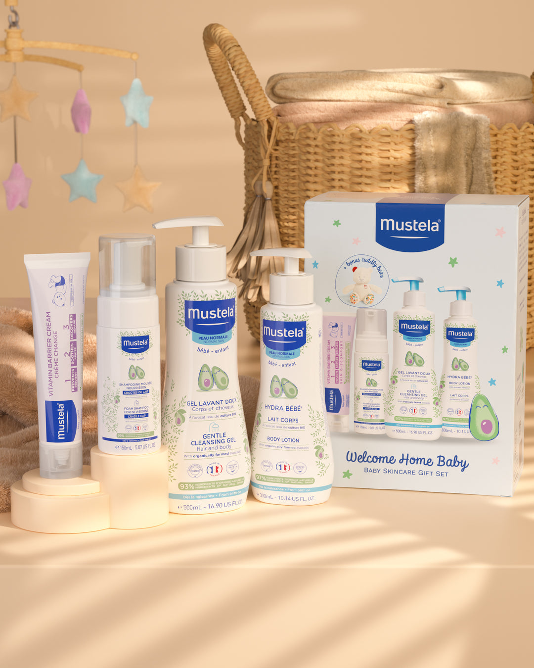 Mustela Welcome Home Baby - Baby Skincare Gift Set - Normal Skin