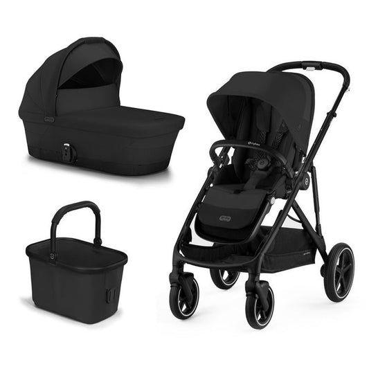 Cybex Gazelle S Pram + Carry Cot Bundle  - Moon Black