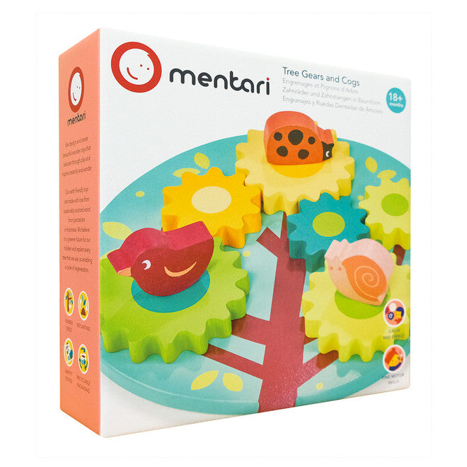 Mentari Tree Gears and Cogs Wooden Busy Board