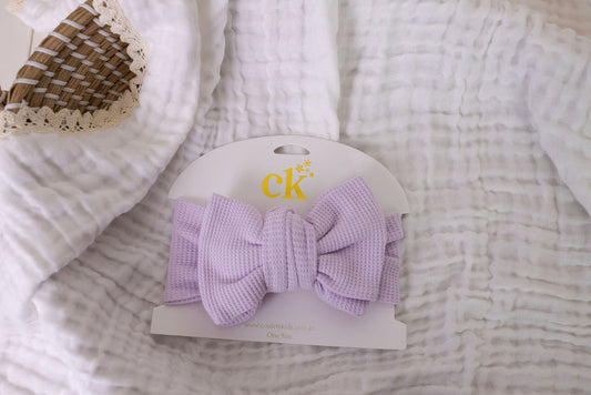 Confetti Kidz Oversized Top Knot | Lilac Waffle