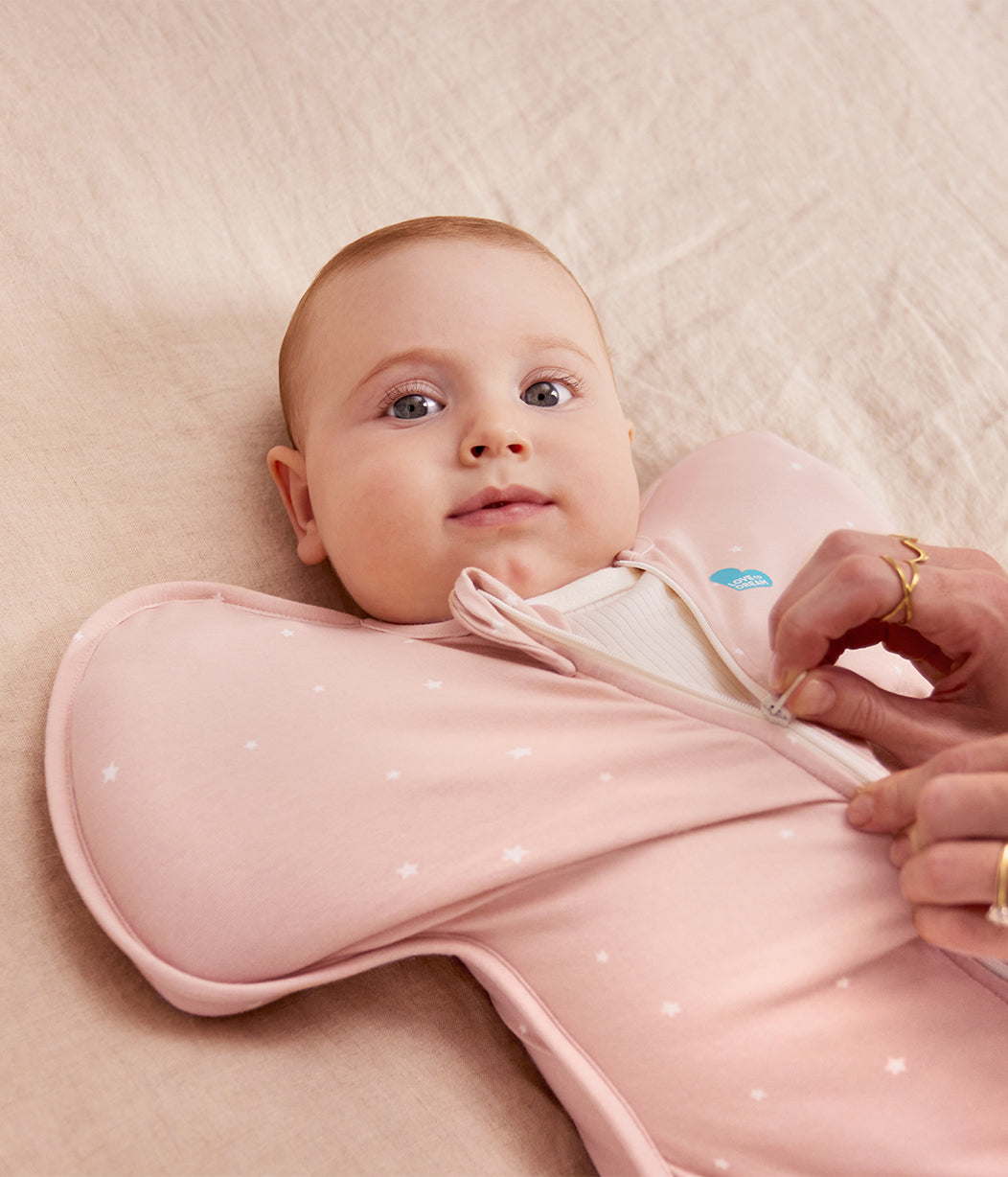 Love 2 Dream SWADDLE UP 1.0T STRETCH COTTON TWINKLE - POWDER PINK