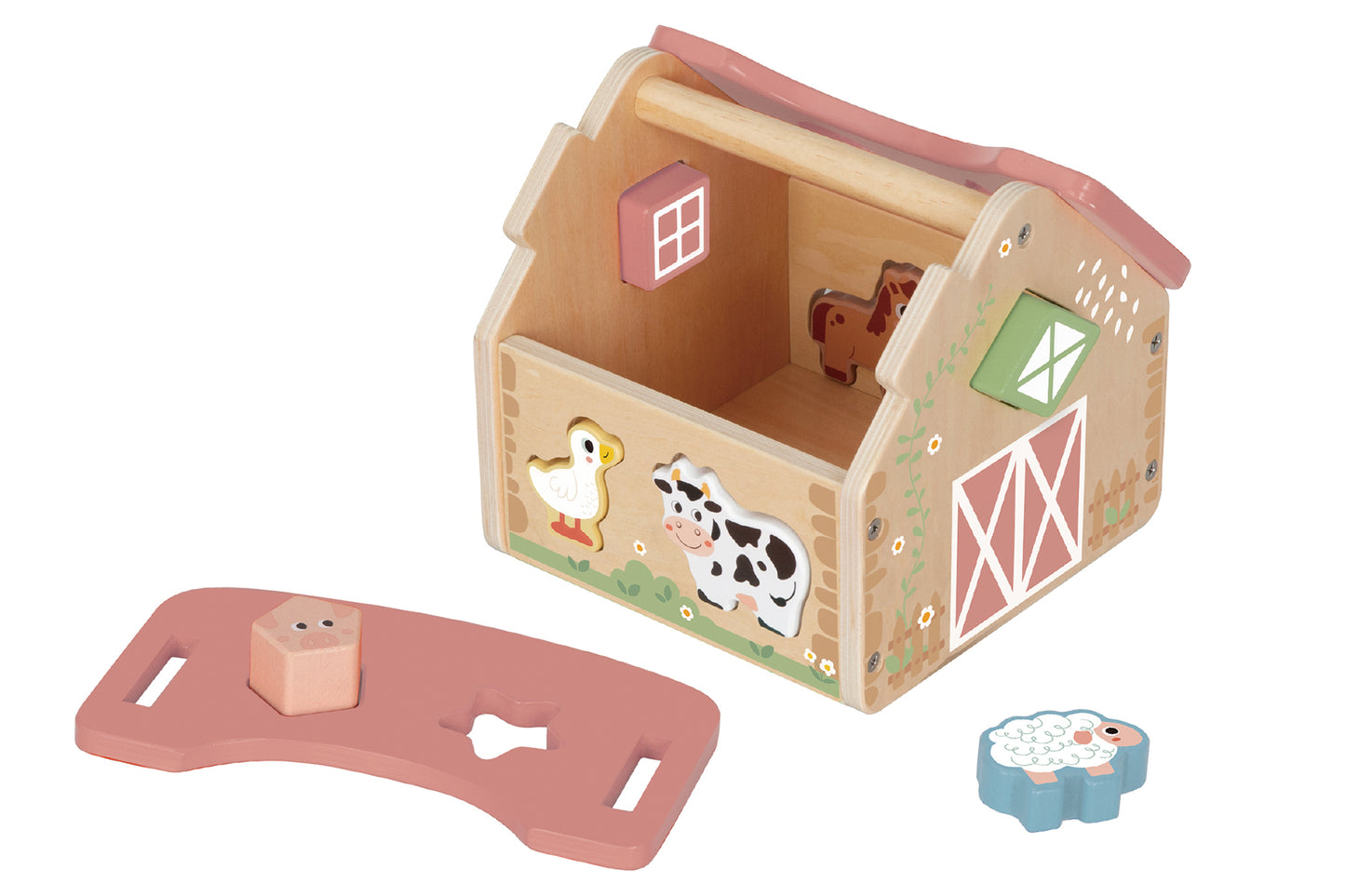 MY FOREST FRIENDS WOODEN FARMHOUSE SHAPE SORTER