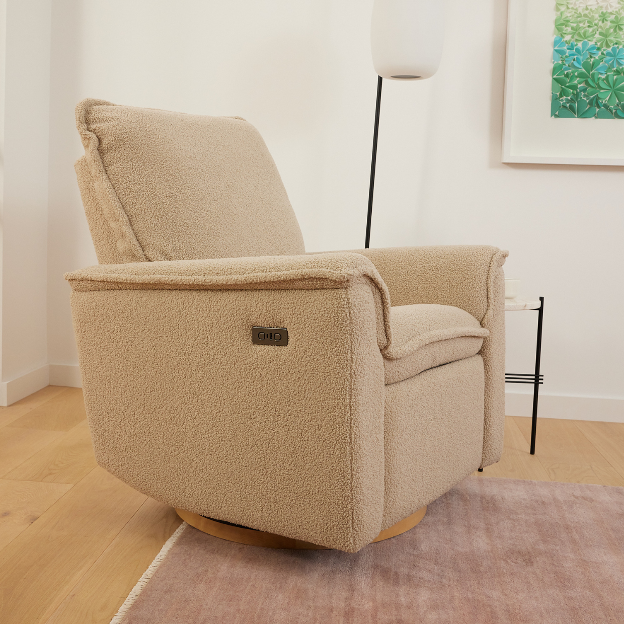 il Tutto Louie Electric Recliner Glider Nursery Chair - Taupe Teddy