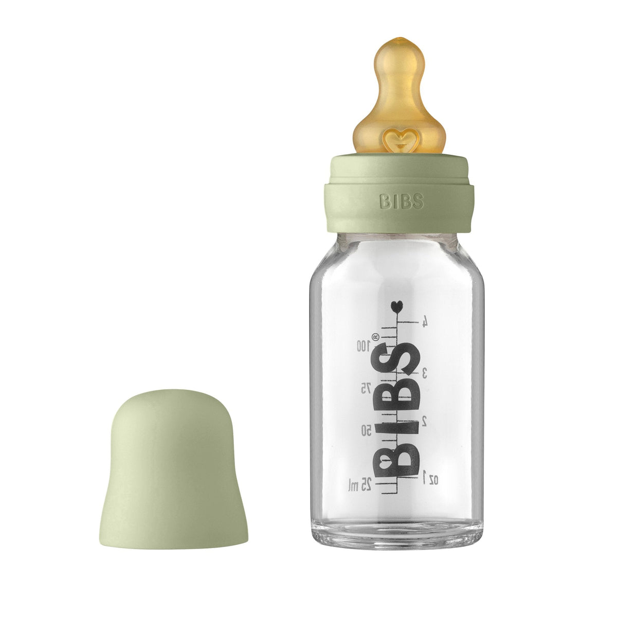 Bibs 110ml Glass Bottle Set - Sage