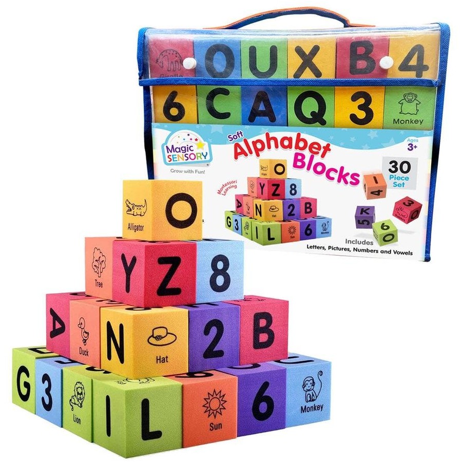 Magic Sensory Alphabet & Number Foam Blocks