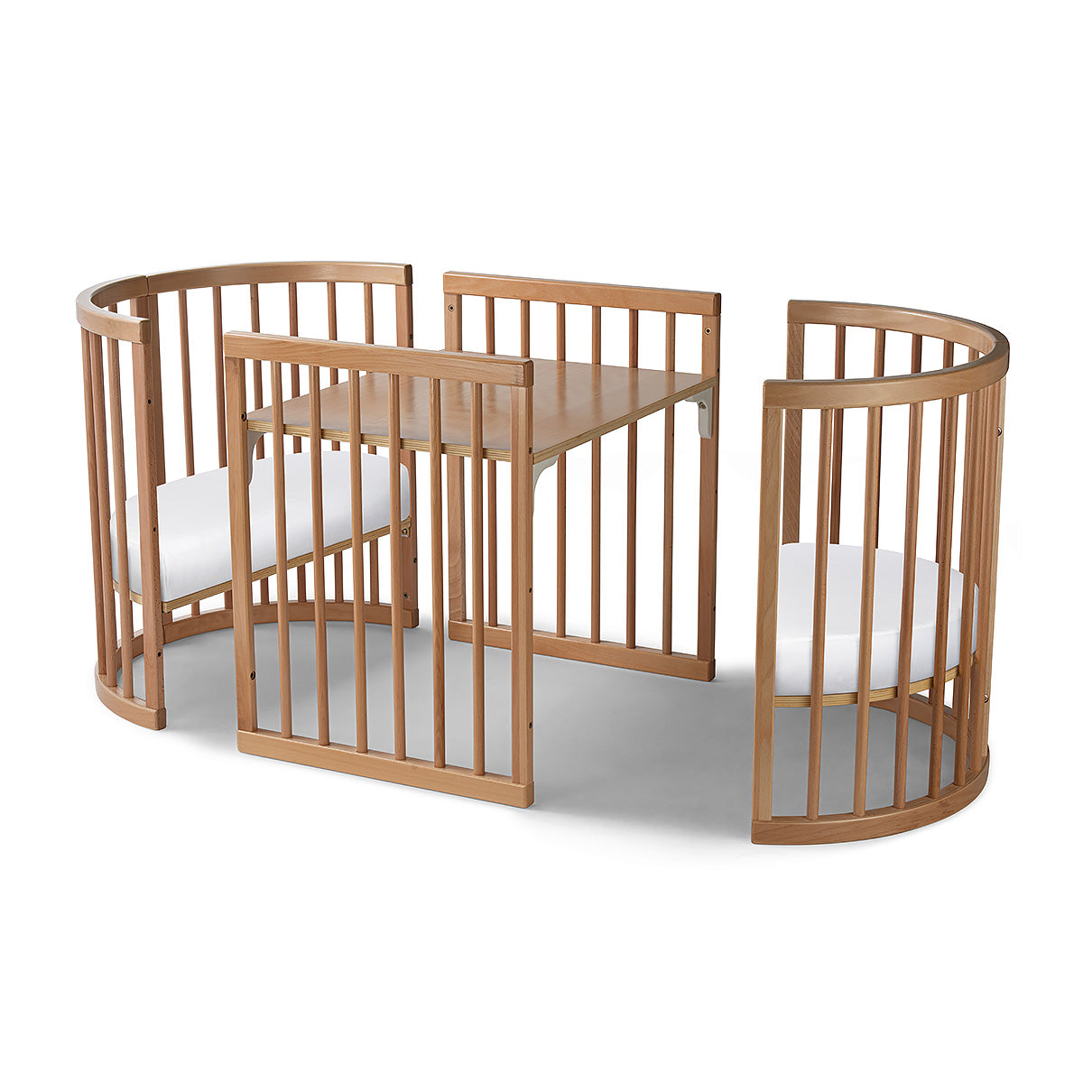 Lolli Furniture Sprout 4 in 1 - Natural Beech Wood - Including Australian Made Mattress Set